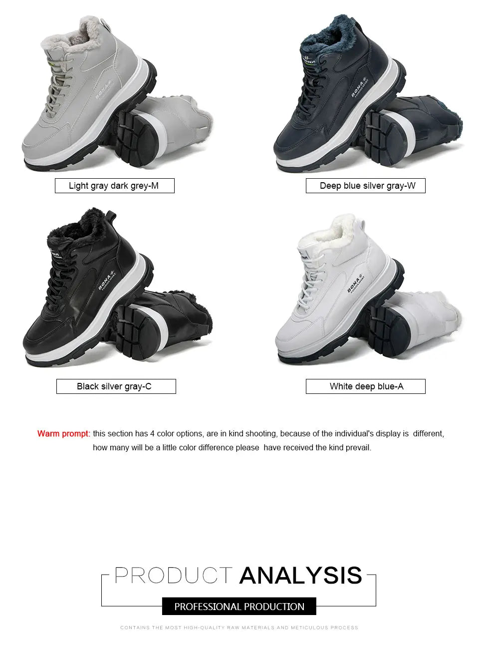 BONA 2022 New Designers Classics Winter Snow Boots