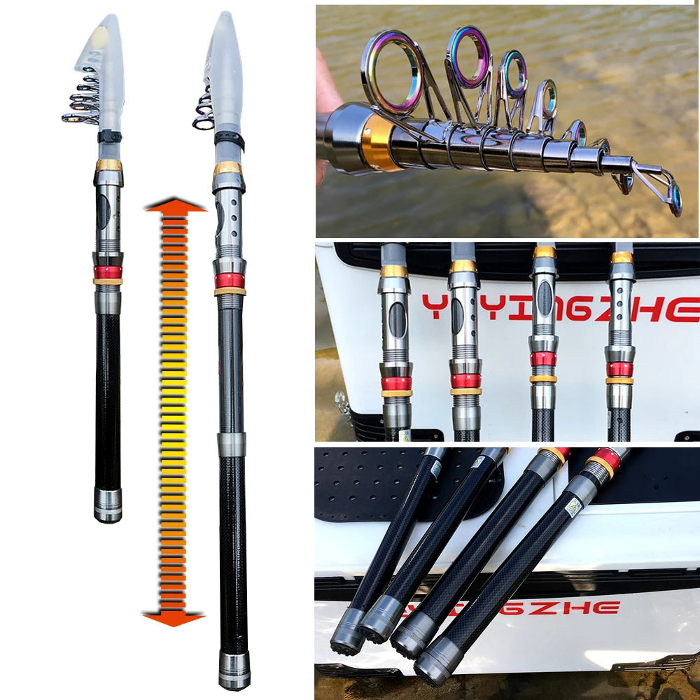 Fishing Rod and Reel Combo Carbon Fiber Rod