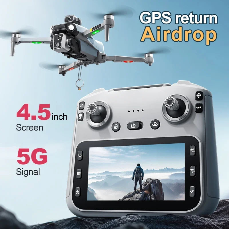 Large Screen Drone 4.5-Inch Screen 360° All-Round Laser