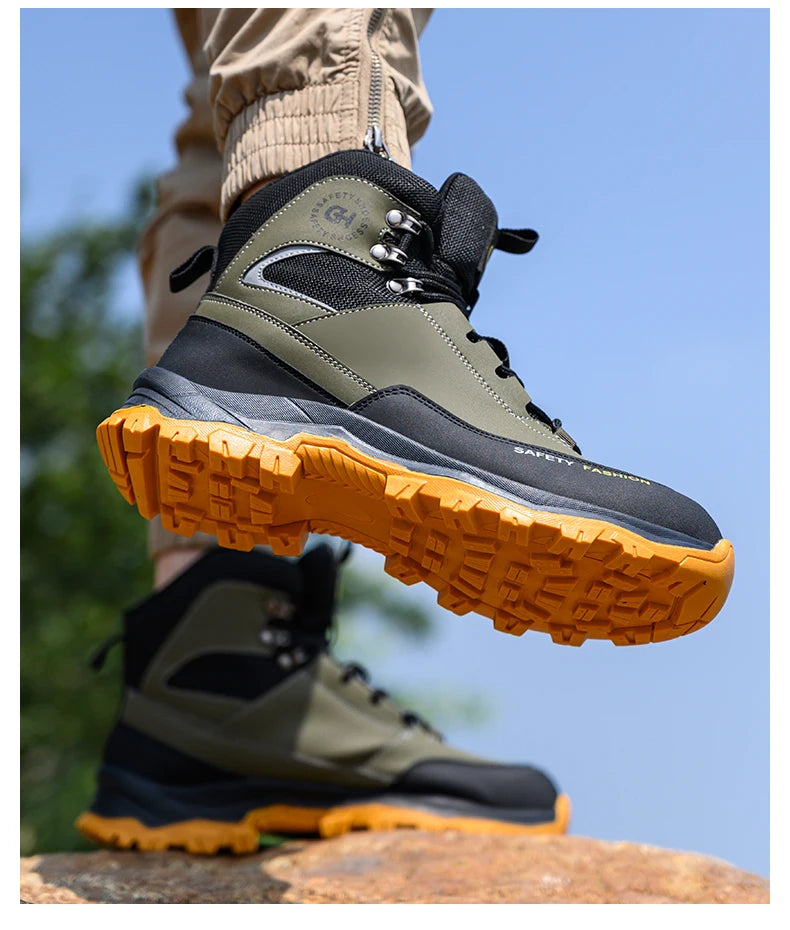 Waterproof Work Boots Men's Safety Steel Toe