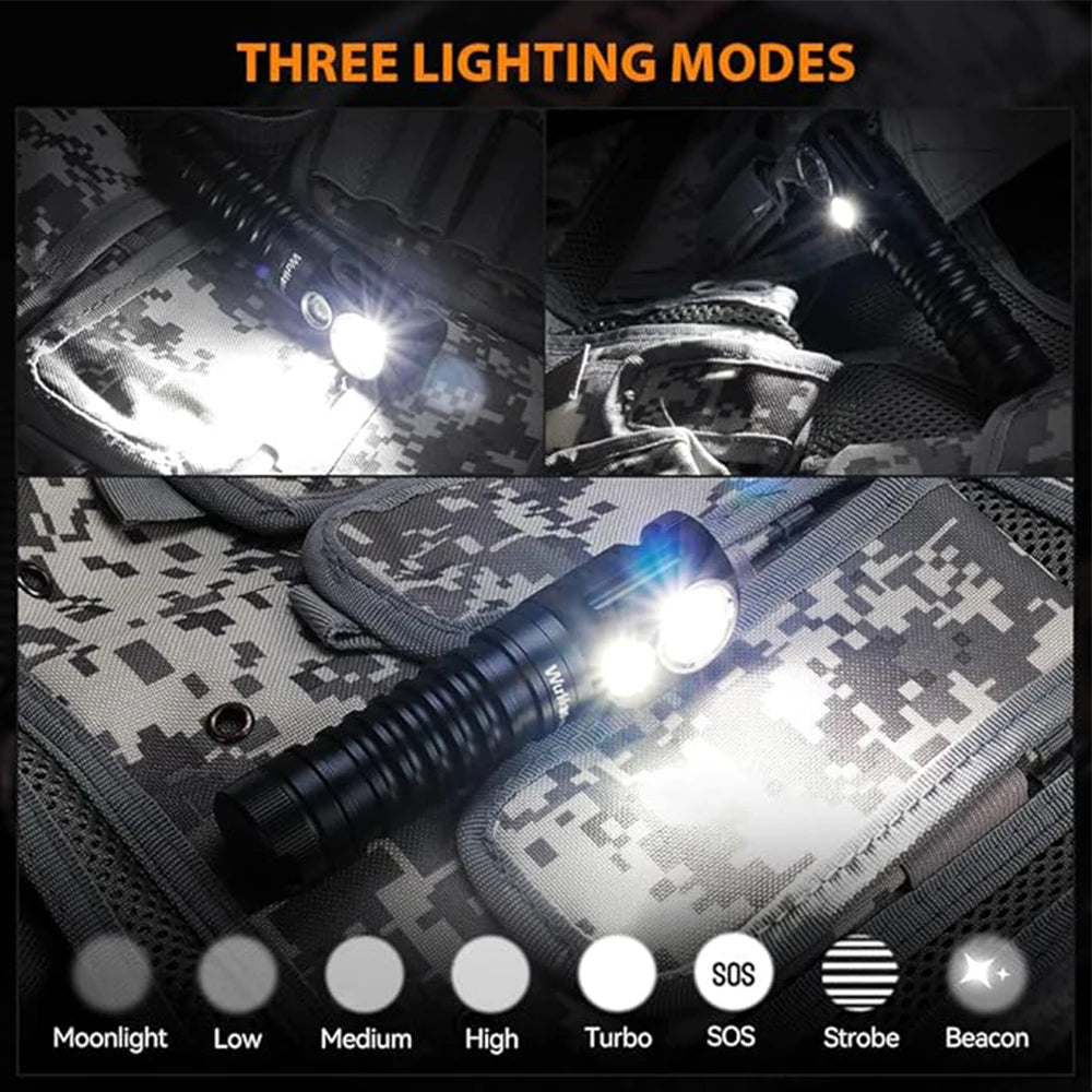 Wurkkos HD20 Headlamp Rechargeable 2000lm Dual LED Camp Light