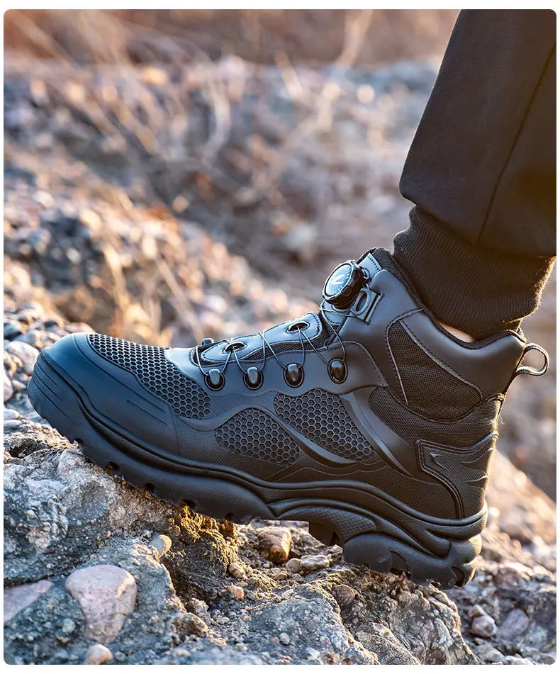 High-Top Work Boots Steel Toe