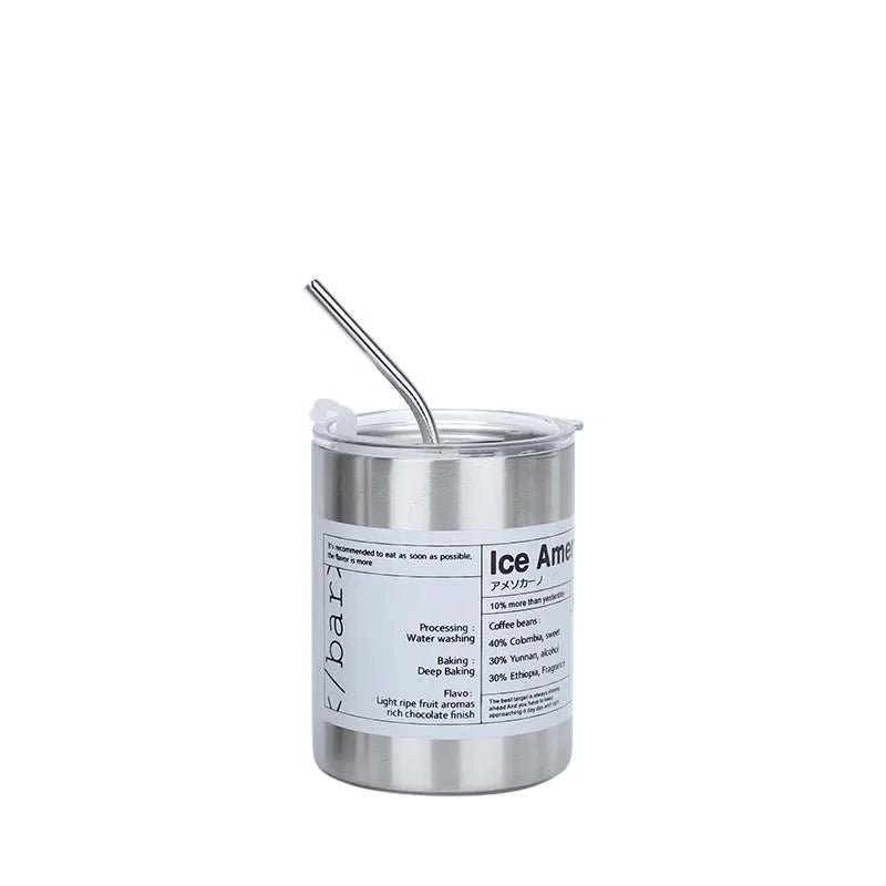 Stainless Aesthetic Cold Steel Mug With Lid 600ml