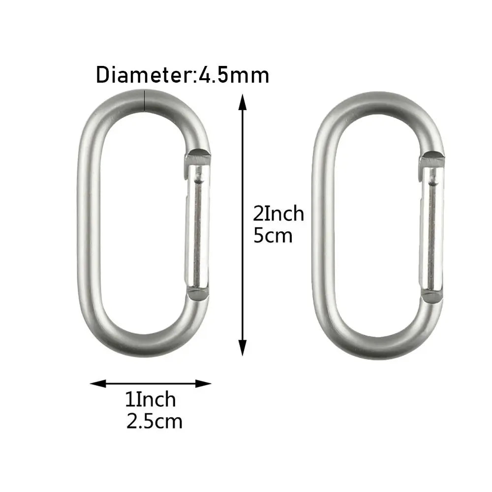2pcs Alloy Aluminum Survival Gear Mountaineering Carabiner