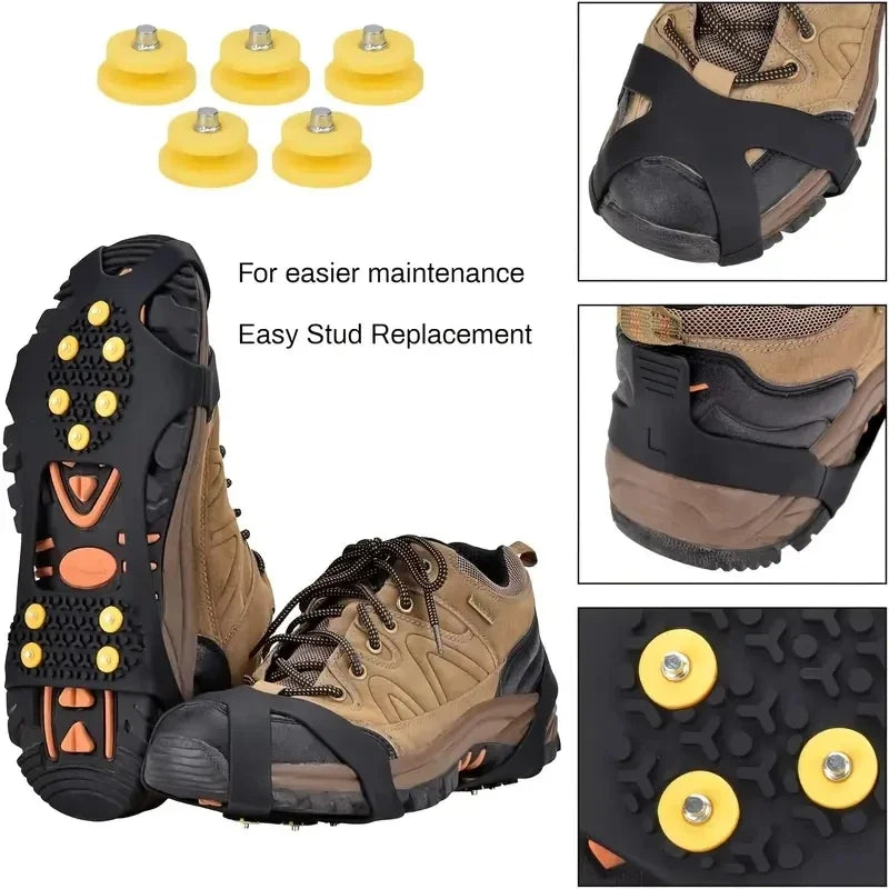 2pcs 10 Steel Studs Cleats for Ice and Snow