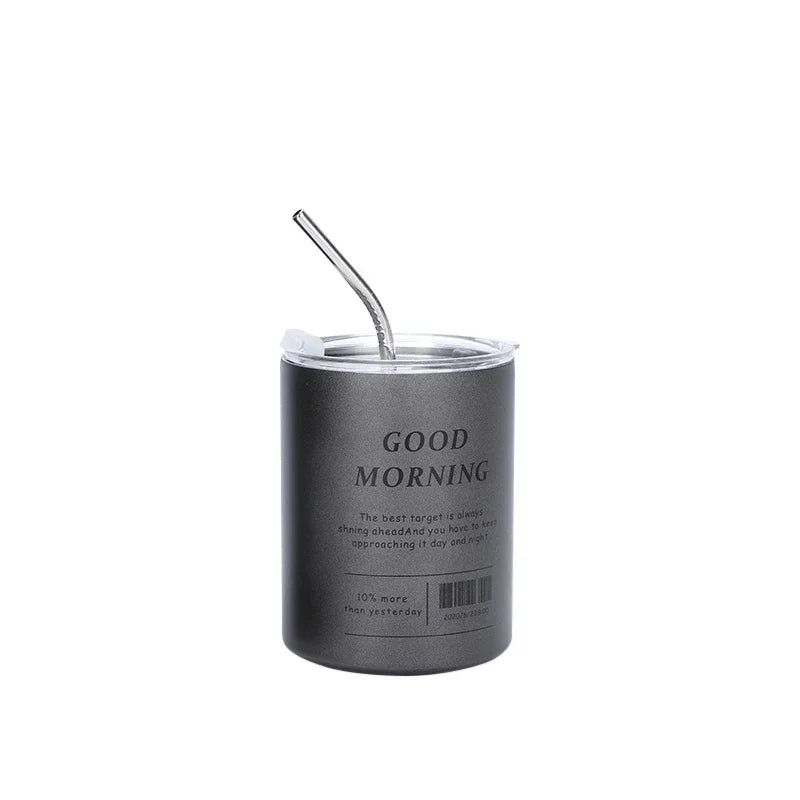 Stainless Aesthetic Cold Steel Mug With Lid 600ml
