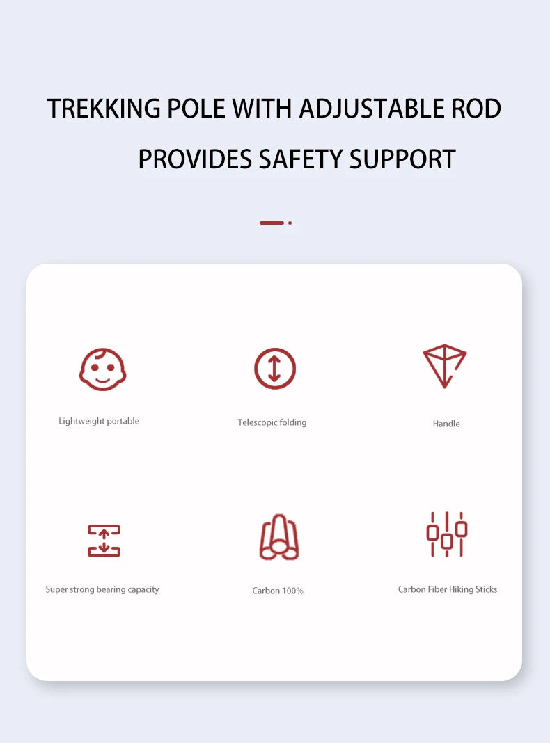 115g Carbon Fiber Folding Trekking Pole