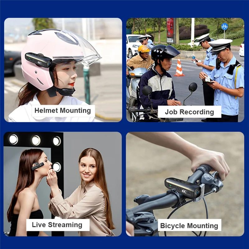 New 4K 30FPS Head Mounted Camera