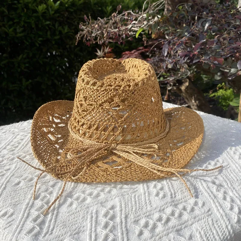 Vintage Straw Hat Wide Brim Sun Hat