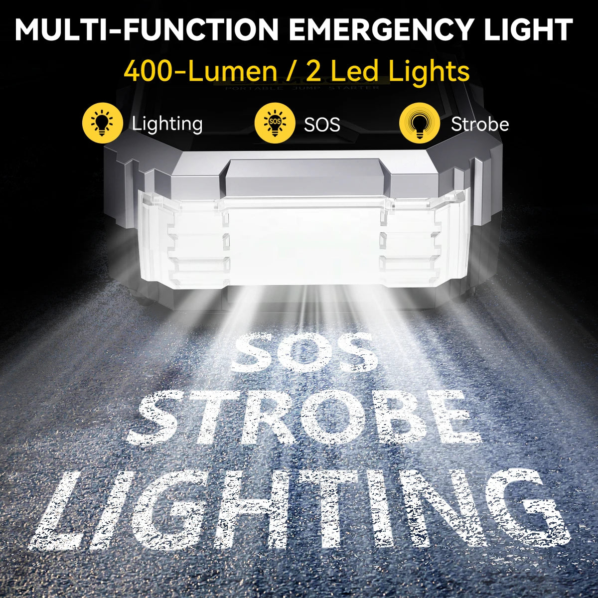 7000A Car Jump Starter with Air Compressor LED Flashlight