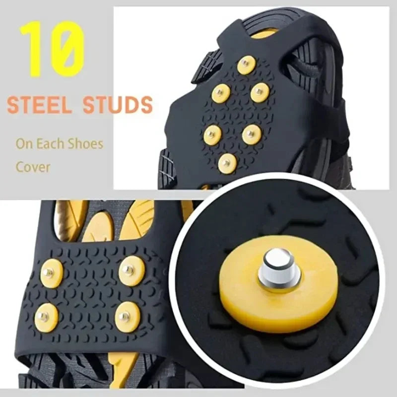 2pcs 10 Steel Studs Cleats for Ice and Snow