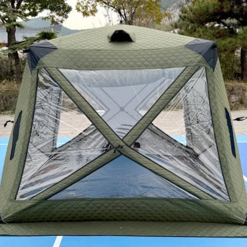 Outdoor Ice Fishing Tent Warm Windproof Stable Automatic Opening