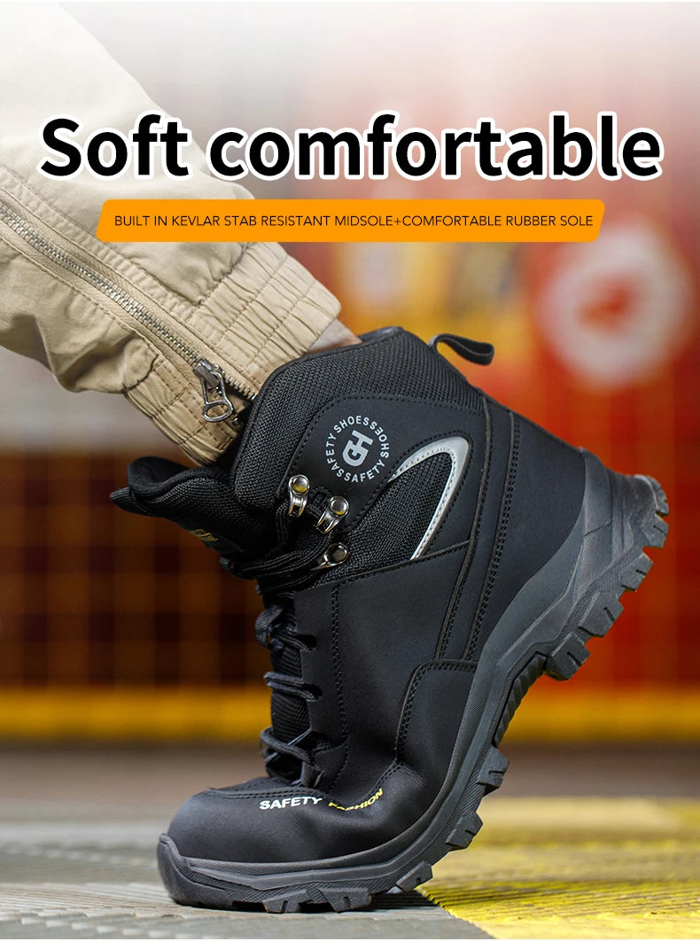 Men's Waterproof Steel Toe Work Boots