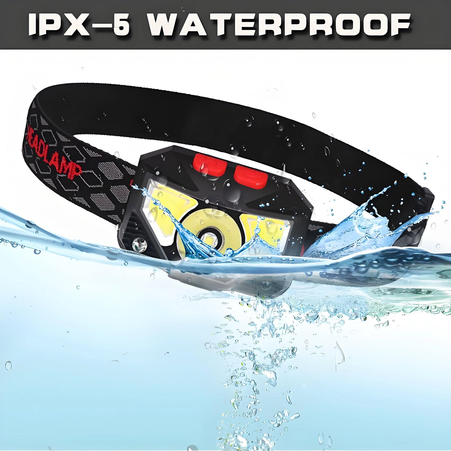 USB Rechargeable LED Headlamp - Waterproof Light for Outdoor Activities