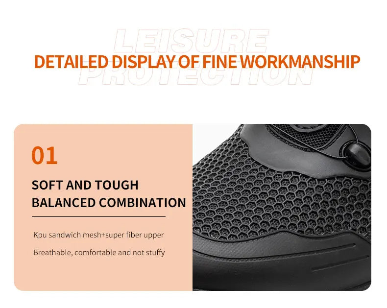 High-Top Work Boots Steel Toe