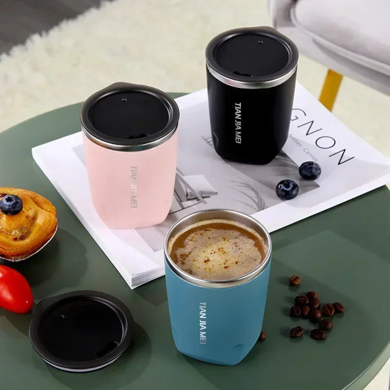 300ml 304 Stainless Steel Mug With Lid Insulated