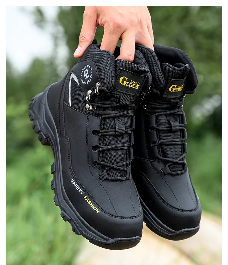 Waterproof Work Boots Men's Safety Steel Toe