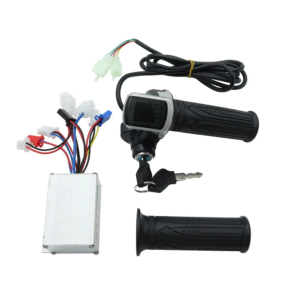 Electric Bike Motor Brushed Controller & Throttle Twist Grip