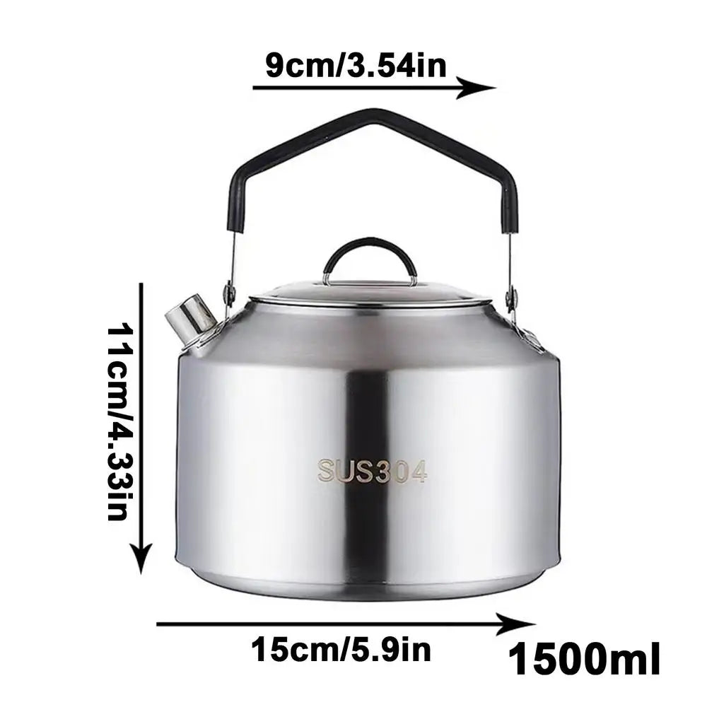 1L/1.5L Camping Water Kettle Outdoor Coffee Kettle