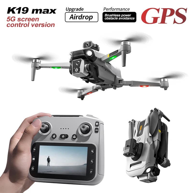 Large Screen Drone 4.5-Inch Screen 360° All-Round Laser