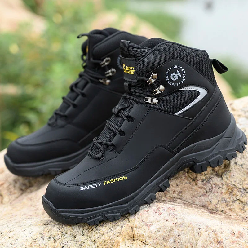 Waterproof Work Boots Men's Safety Steel Toe