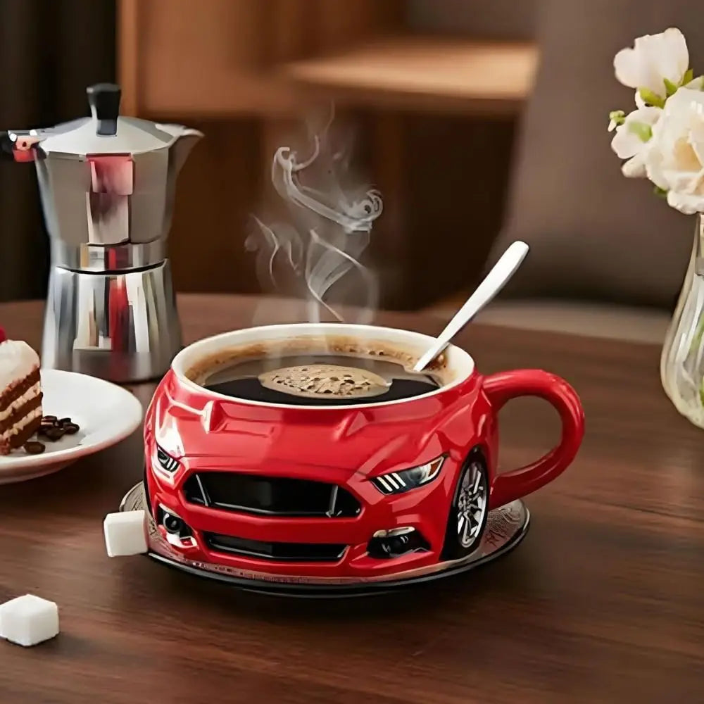 Fun Durable Car Shaped Coffee Cup Handcrafted Stainless Steel