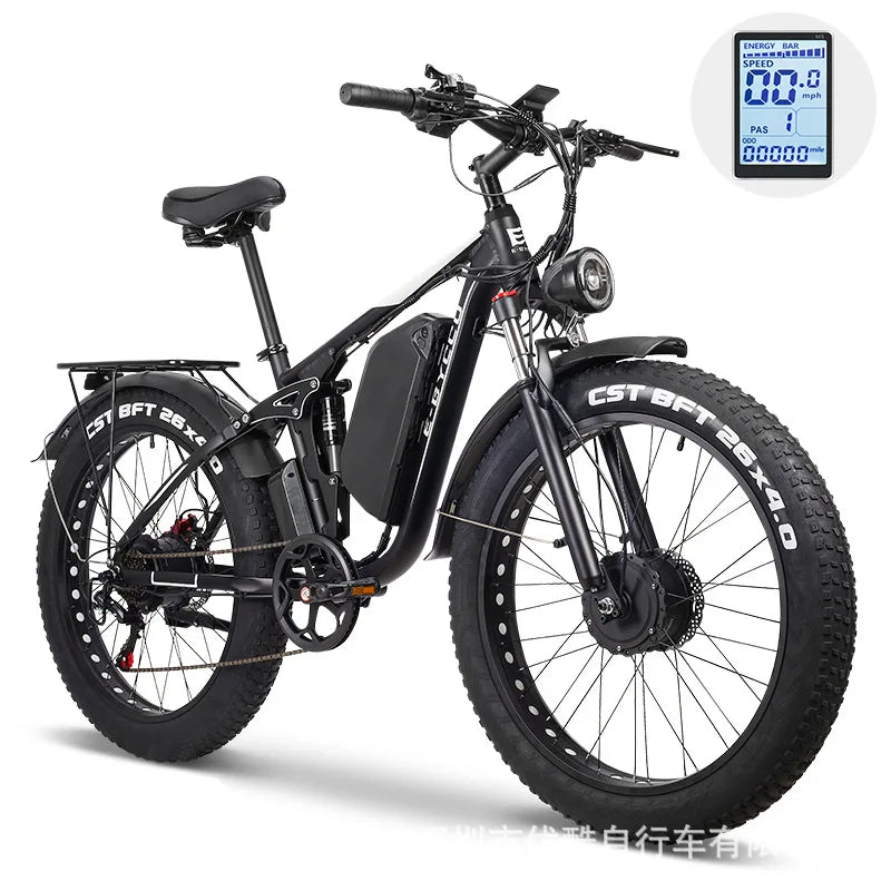 E8Pro mountainEbike 3000W large tires with dual engine