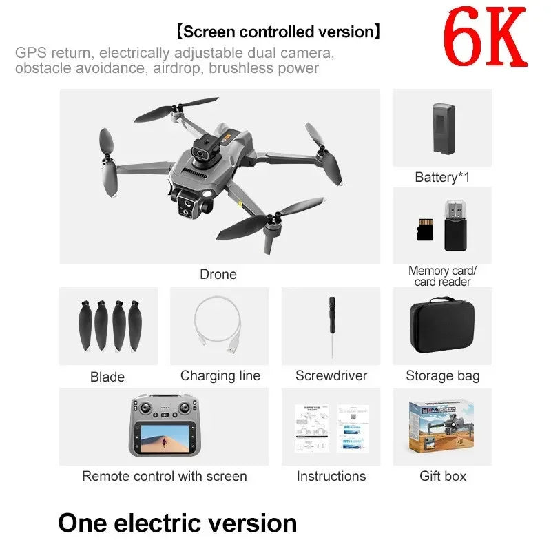 Large Screen Drone 4.5-Inch Screen 360° All-Round Laser
