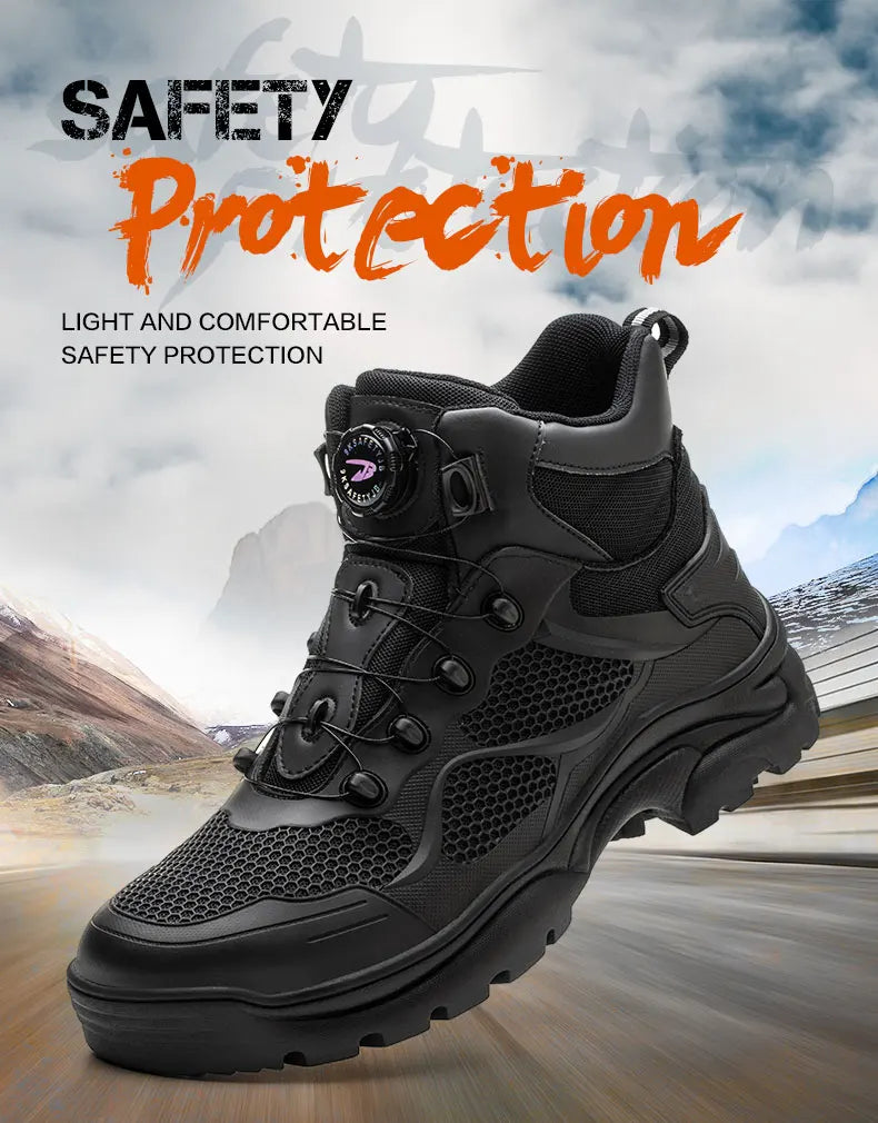 High-Top Work Boots Steel Toe