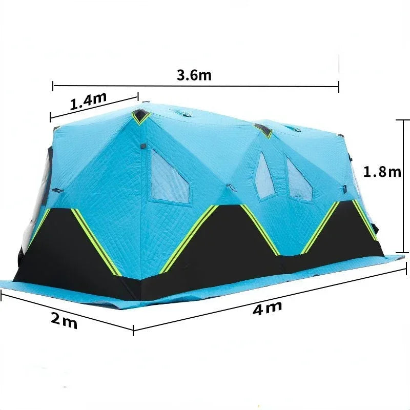 Winter Ice Fishing Tent Triple Thick Cotton Wind Proof Waterproof