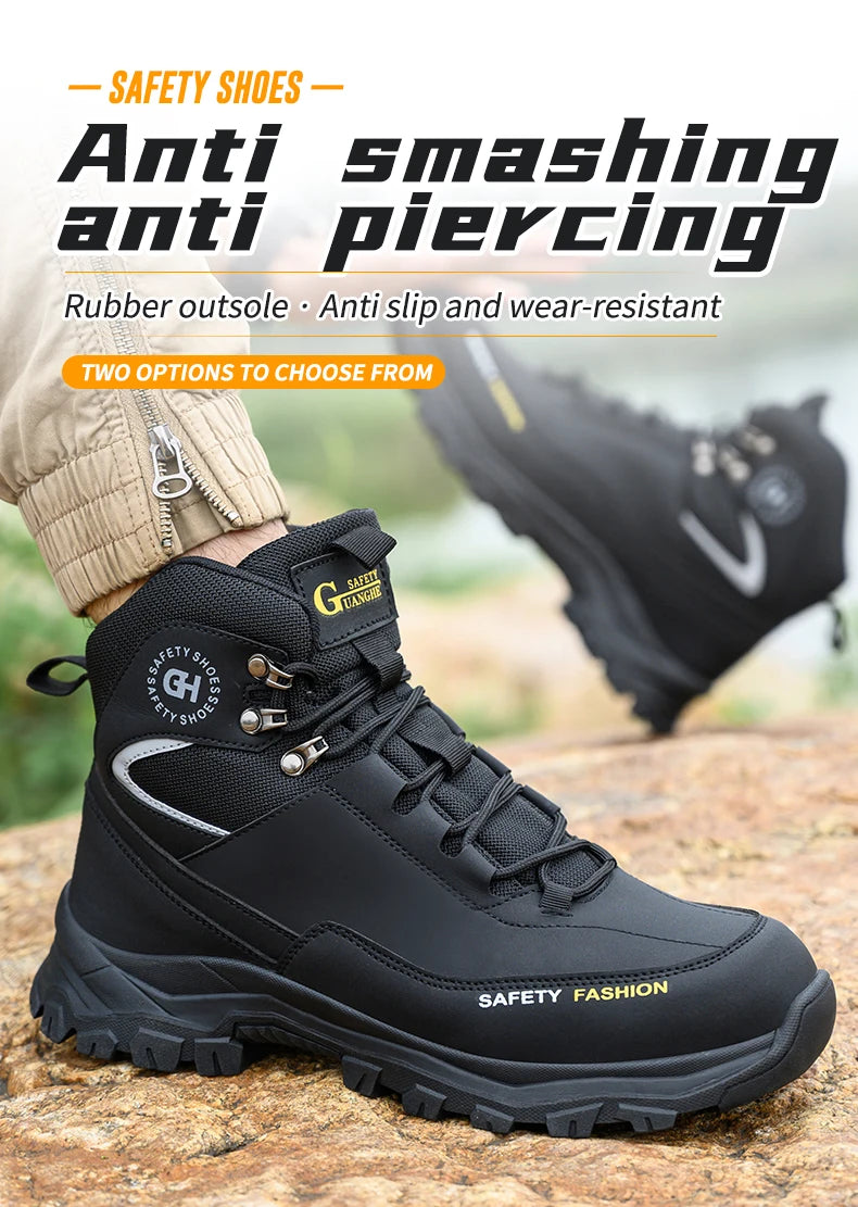 Men's Waterproof Steel Toe Work Boots