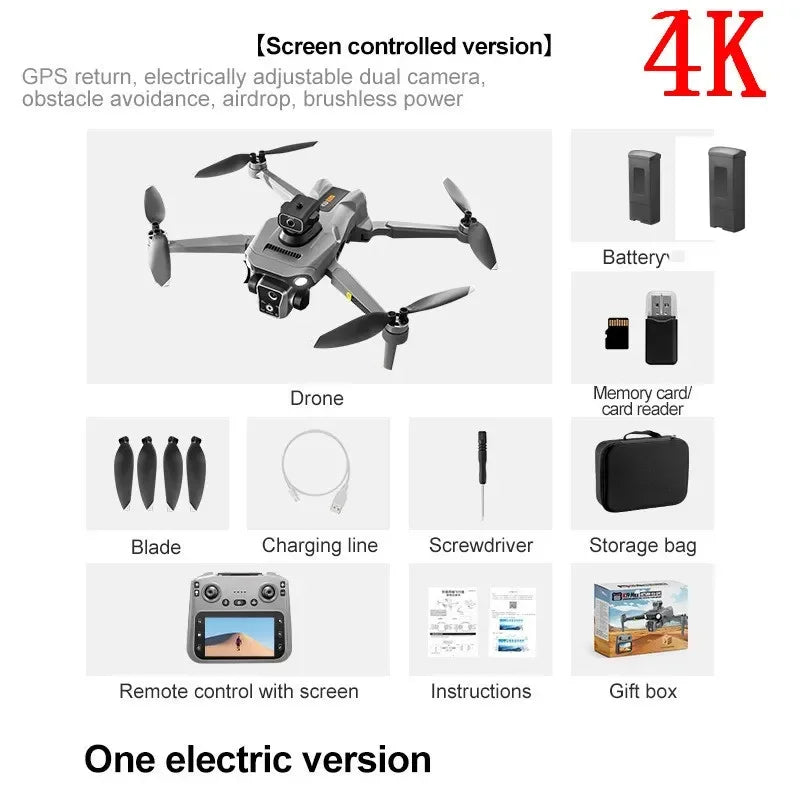 Large Screen Drone 4.5-Inch Screen 360° All-Round Laser