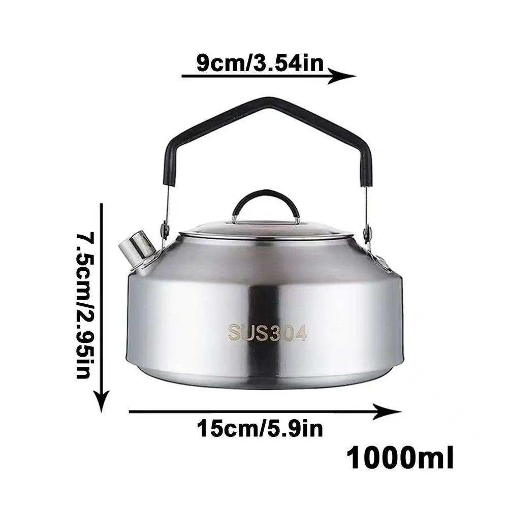 1L/1.5L Camping Water Kettle Outdoor Coffee Kettle