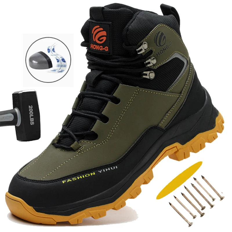 Men's Waterproof Steel Toe Work Boots