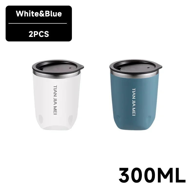 300ml 304 Stainless Steel Mug With Lid Insulated