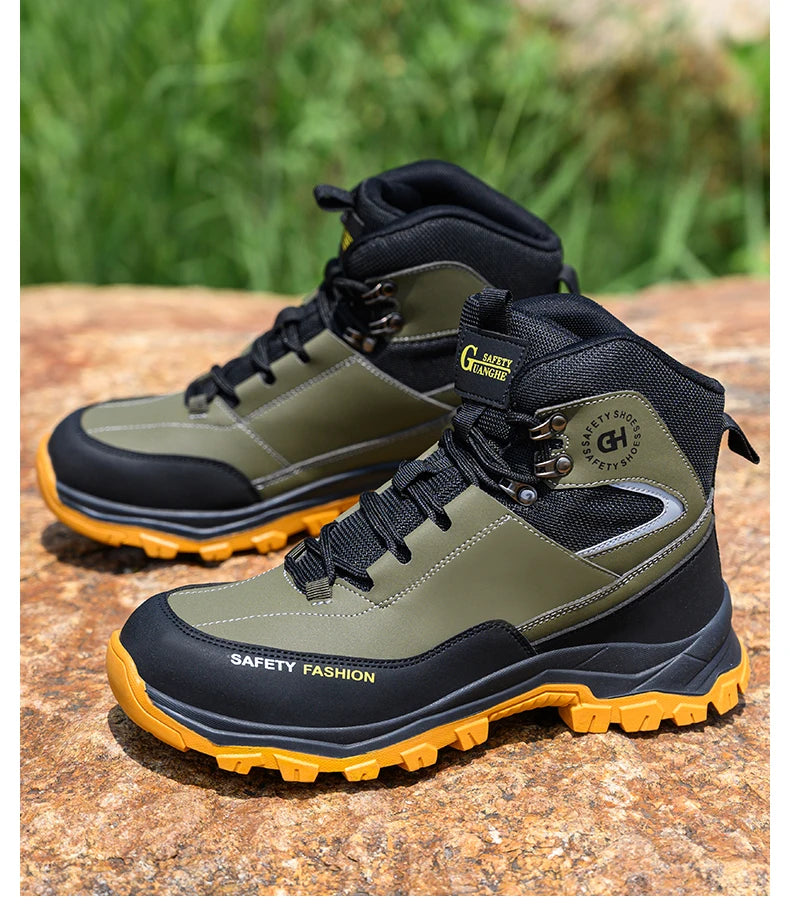 Waterproof Work Boots Men's Safety Steel Toe