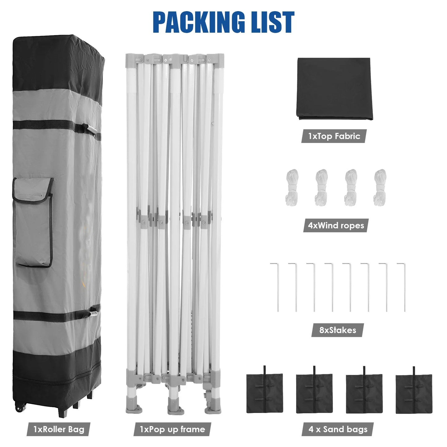 10x20 Heavy Duty Pop Up Canopy for Parties Commercial Waterproof