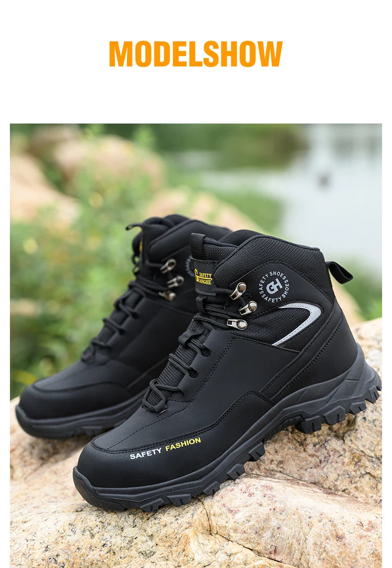 Men's Waterproof Steel Toe Work Boots