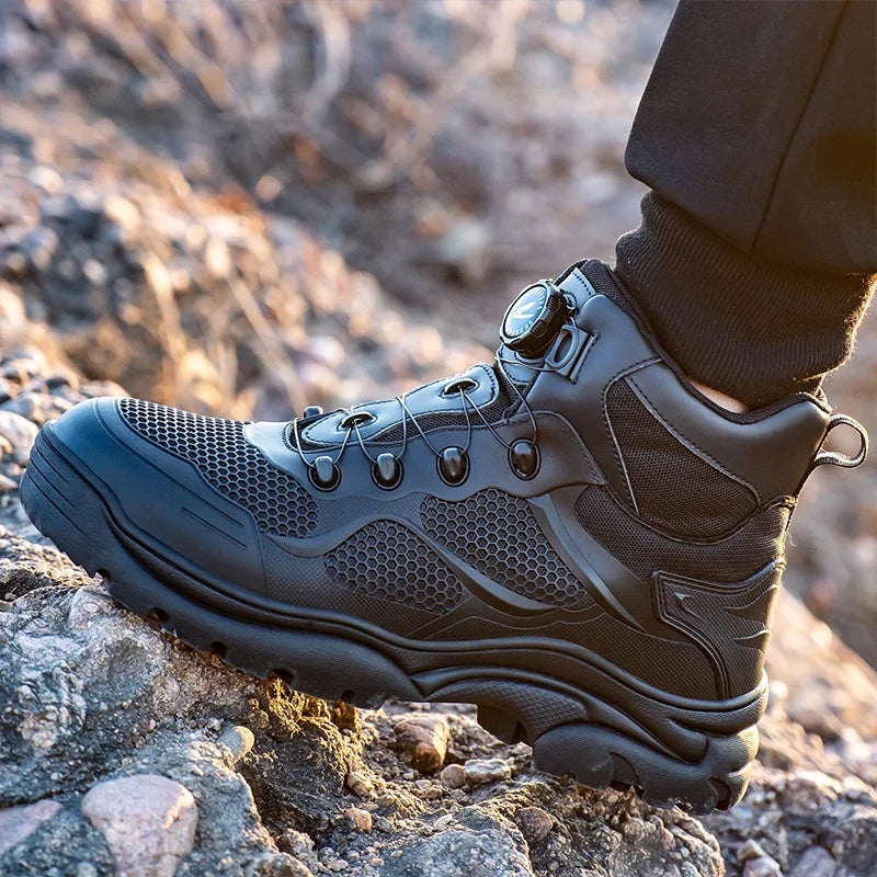 High-Top Work Boots Steel Toe