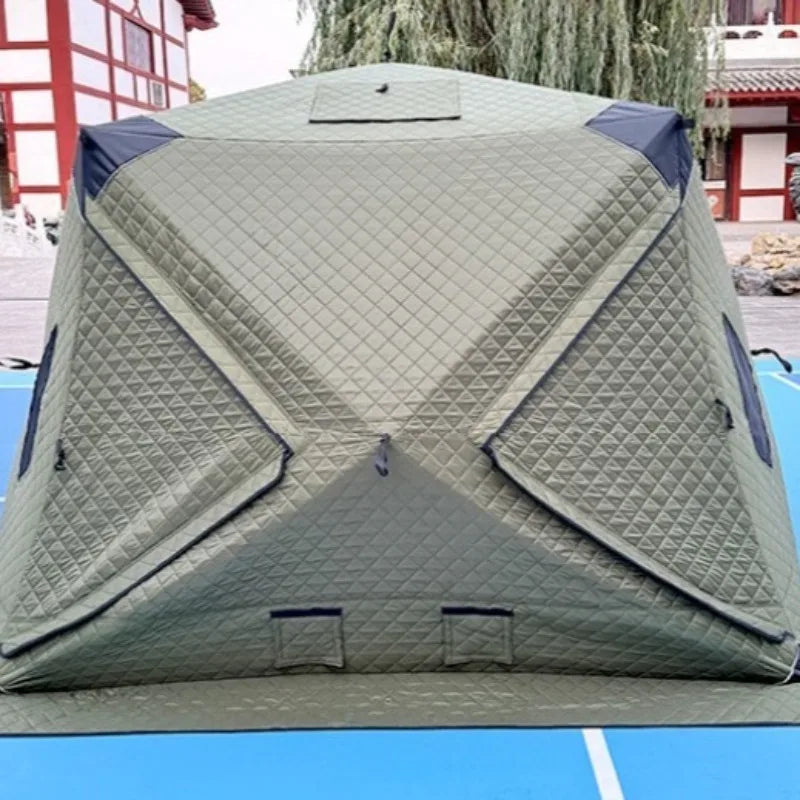Outdoor Ice Fishing Tent Warm Windproof Stable Automatic Opening