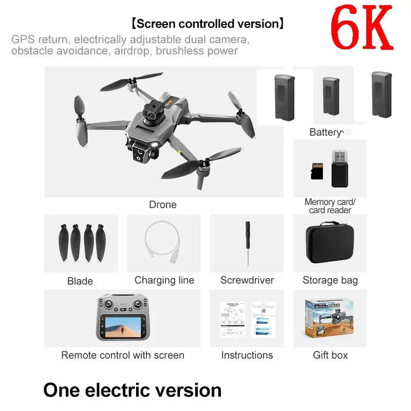 Large Screen Drone 4.5-Inch Screen 360° All-Round Laser