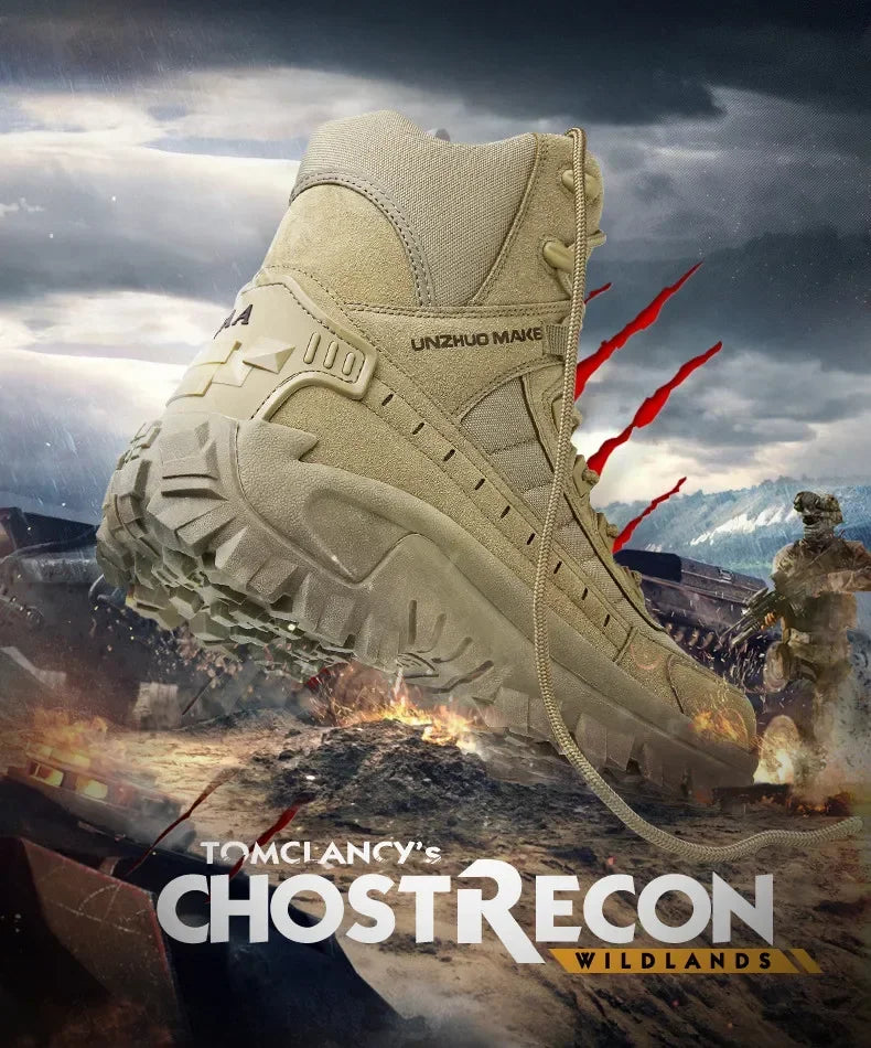 Men's High-top Desert Waterproof Tactical Boots