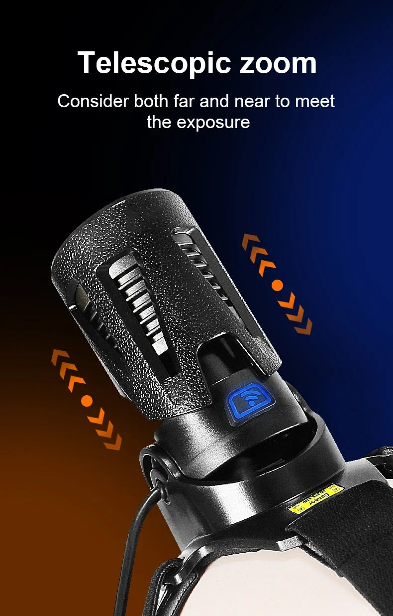 Super High Powerl XHP360 Fishing Headlamp USB Rechargeable