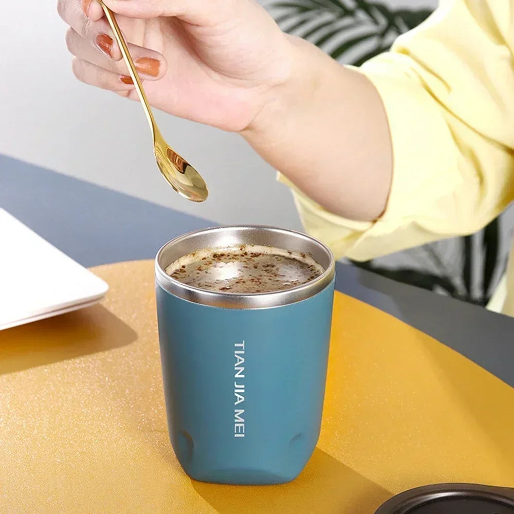 300ml 304 Stainless Steel Mug With Lid Insulated