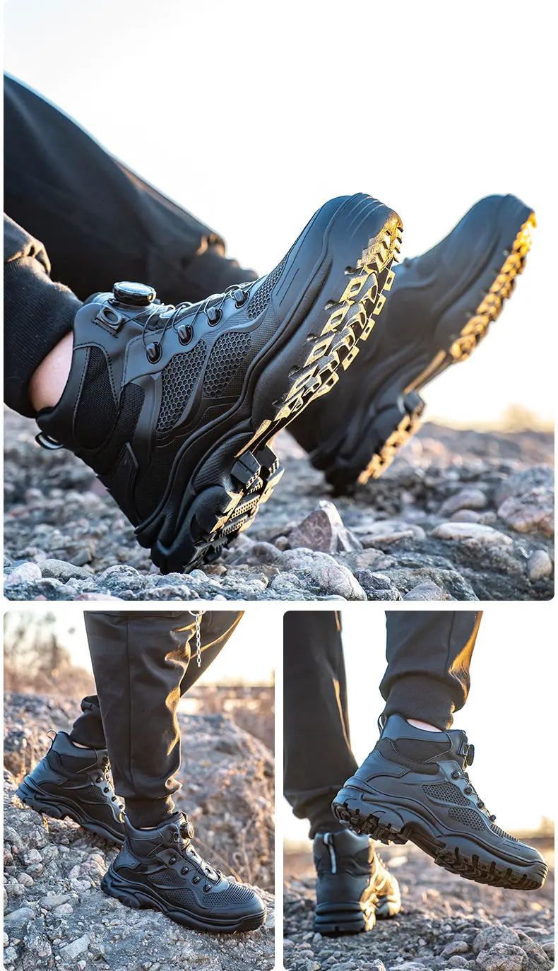 High-Top Work Boots Steel Toe