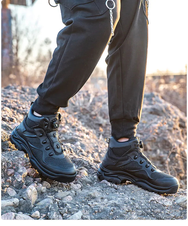 High-Top Work Boots Steel Toe