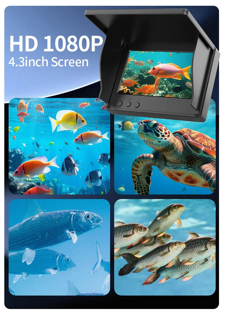 Portable Depth Finder1080P 4.3 Inch LCD Fish Finder
