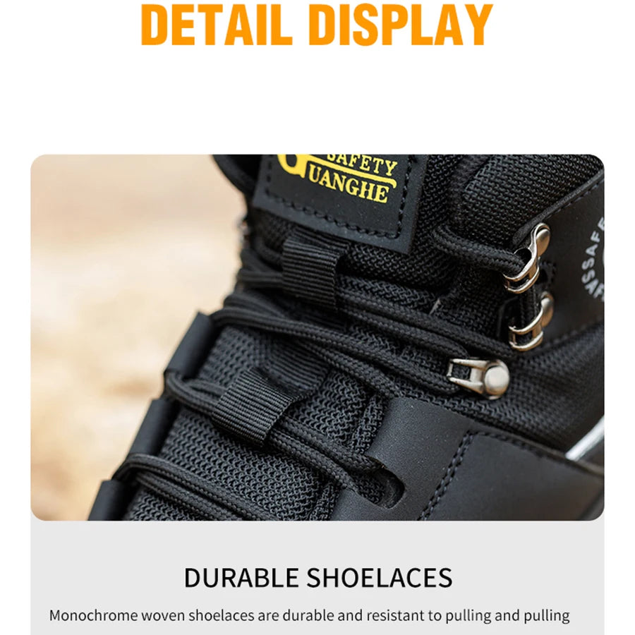 Waterproof Work Boots Men's Safety Steel Toe