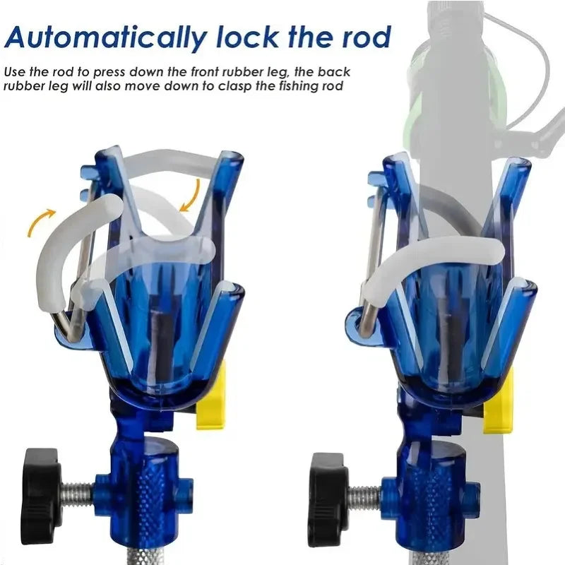 2-piece stainless steel rod holder, 360° adjustable