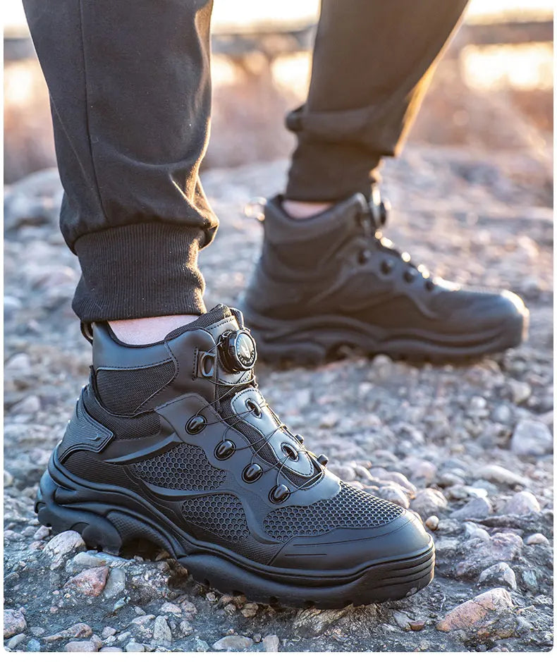 High-Top Work Boots Steel Toe